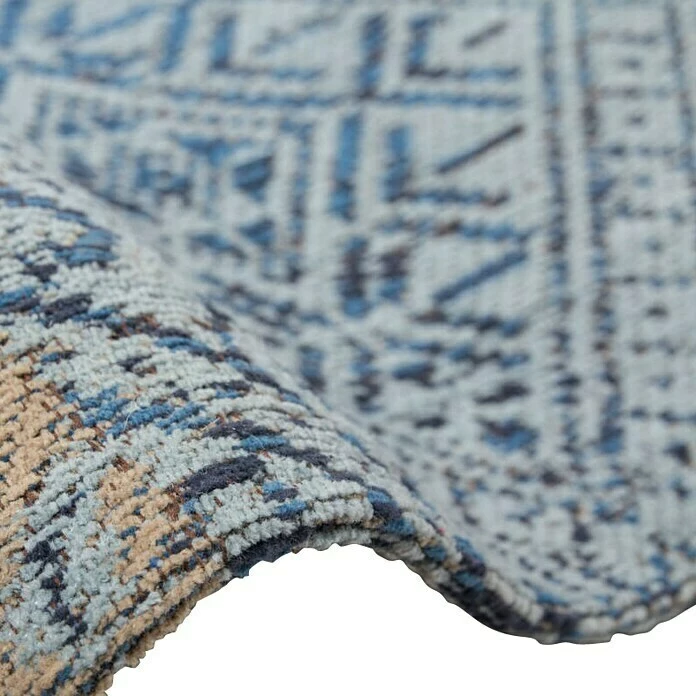 BAUHAUS Kayoom Teppich Jacquard Blau, L X B: 170 X 120 Cm, 100 % Baumwolle 2 BAUHAUS Kayoom Teppich Jacquard Blau, L X B: 170 X 120 Cm, 100 % Baumwolle – Bild 2