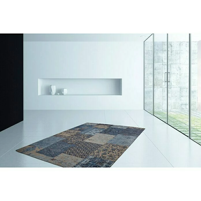 BAUHAUS Kayoom Teppich Jacquard Blau, L X B: 170 X 120 Cm, 100 % Baumwolle 3 BAUHAUS Kayoom Teppich Jacquard Blau, L X B: 170 X 120 Cm, 100 % Baumwolle – Bild 3