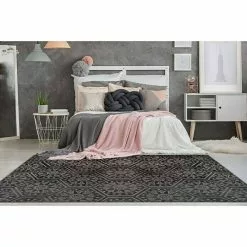 BAUHAUS Kayoom Kurzflorteppich Monroe II Anthrazit, 230 X 160 Cm, 100 % Polyester -Angebote Fliesen Store 12 2624