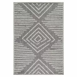 BAUHAUS Flachgewebeteppich Aruba 4902 Grau, 230 X 160 Cm, 100% Polypropylen