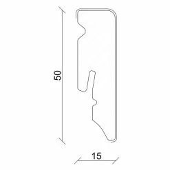 BAUHAUS Profiles And More Sockelleiste KU51L Eiche Natural 2,4 M X 15 Mm X 50 Mm, Gerade -Angebote Fliesen Store 12 2729