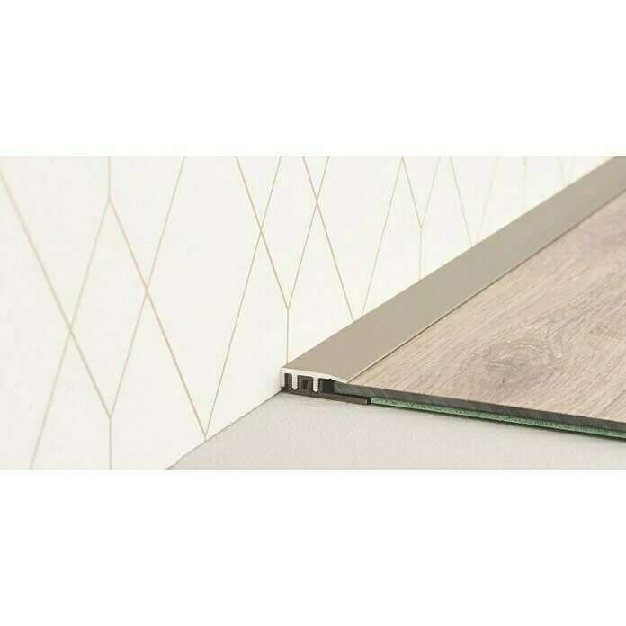 BAUHAUS LOGOCLIC Abschlussprofil 324 Edelstahl Matt, 0,9 M X 21 Mm, Montageart: Stecken 1 BAUHAUS LOGOCLIC Abschlussprofil 324 Edelstahl Matt, 0,9 M X 21 Mm, Montageart: Stecken