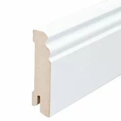 BAUHAUS Sockelleiste Weiß, 2,44 M X 1,8 Cm X 9,6 Cm, Profiliert