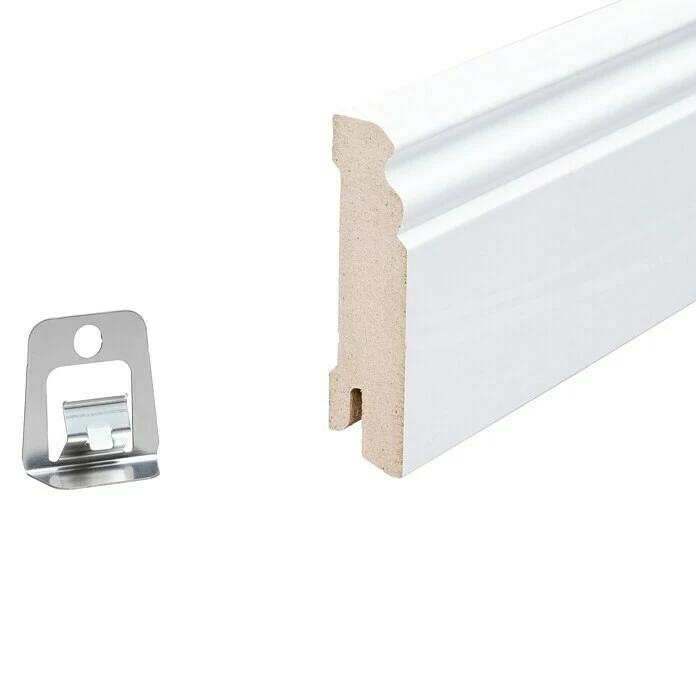 BAUHAUS Sockelleiste Weiß, 2,44 M X 1,8 Cm X 9,6 Cm, Profiliert 5 BAUHAUS Sockelleiste Weiß, 2,44 M X 1,8 Cm X 9,6 Cm, Profiliert – Bild 5