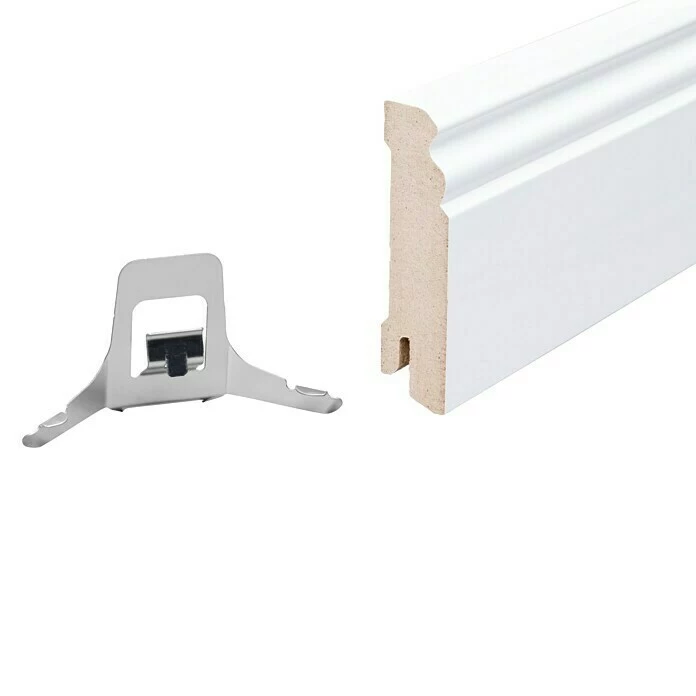 BAUHAUS Sockelleiste Weiß, 2,44 M X 1,8 Cm X 9,6 Cm, Profiliert 6 BAUHAUS Sockelleiste Weiß, 2,44 M X 1,8 Cm X 9,6 Cm, Profiliert – Bild 6