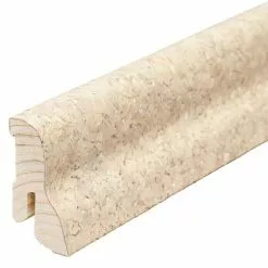 BAUHAUS Sockelleiste Kork Fein Creme 2,4 M X 22 Mm X 40 Mm, Geschwungen
