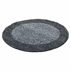 BAUHAUS Hochflorteppich Life 1503 Grau, Durchmesser: 120 Cm, 100% Polypropylen