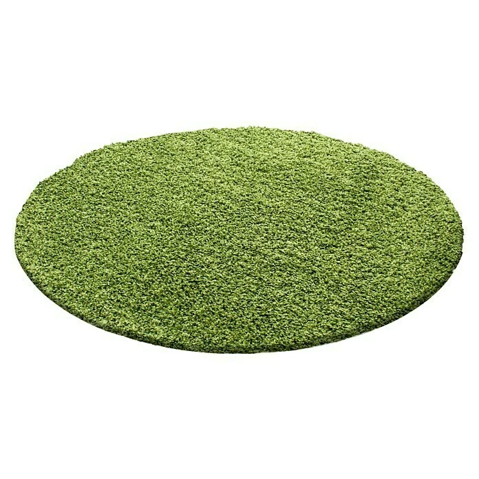 BAUHAUS Hochflorteppich Life 1500 Grün, Durchmesser: 200 Cm, 100% Polypropylen 1 BAUHAUS Hochflorteppich Life 1500 Grün, Durchmesser: 200 Cm, 100% Polypropylen