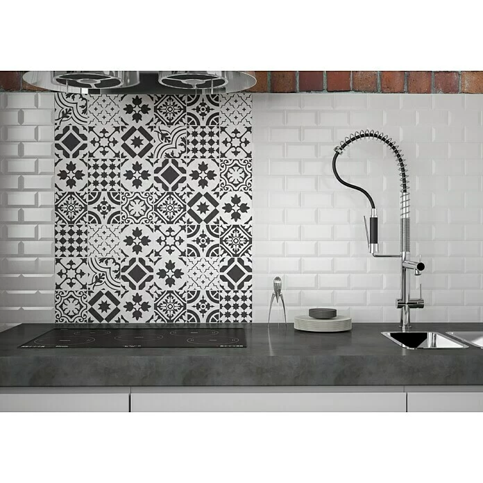 BAUHAUS Modern Style Feinsteinzeugfliese Queens 15 X 15 Cm, Schwarz/Weiß, Matt 3 BAUHAUS Modern Style Feinsteinzeugfliese Queens 15 X 15 Cm, Schwarz/Weiß, Matt – Bild 3