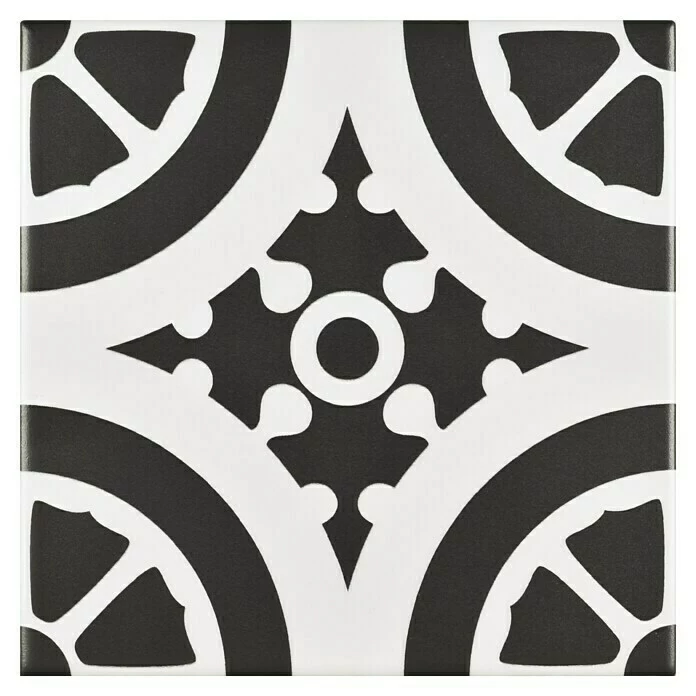 BAUHAUS Modern Style Feinsteinzeugfliese Queens 15 X 15 Cm, Schwarz/Weiß, Matt 6 BAUHAUS Modern Style Feinsteinzeugfliese Queens 15 X 15 Cm, Schwarz/Weiß, Matt – Bild 6