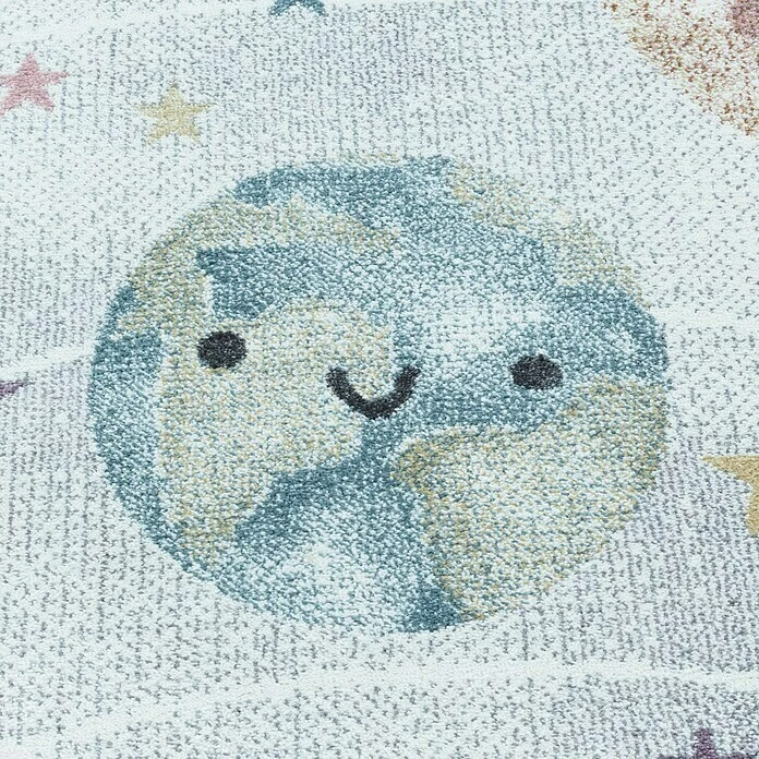 BAUHAUS Kurzflorteppich Funny 2105 Weiß, Durchmesser: 120 Cm, 100% Polypropylen 3 BAUHAUS Kurzflorteppich Funny 2105 Weiß, Durchmesser: 120 Cm, 100% Polypropylen – Bild 3