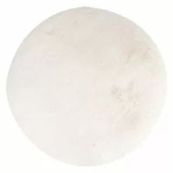 BAUHAUS Teppich Rund Happy Elfenbein, Durchmesser: 160 Cm, 100 % Polyester (Flor)