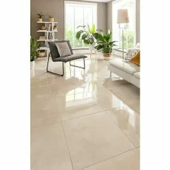 BAUHAUS Feinsteinzeugfliese Serpico 59,5 X 59,5 Cm, Offwhite, Glänzend -Angebote Fliesen Store 12 331