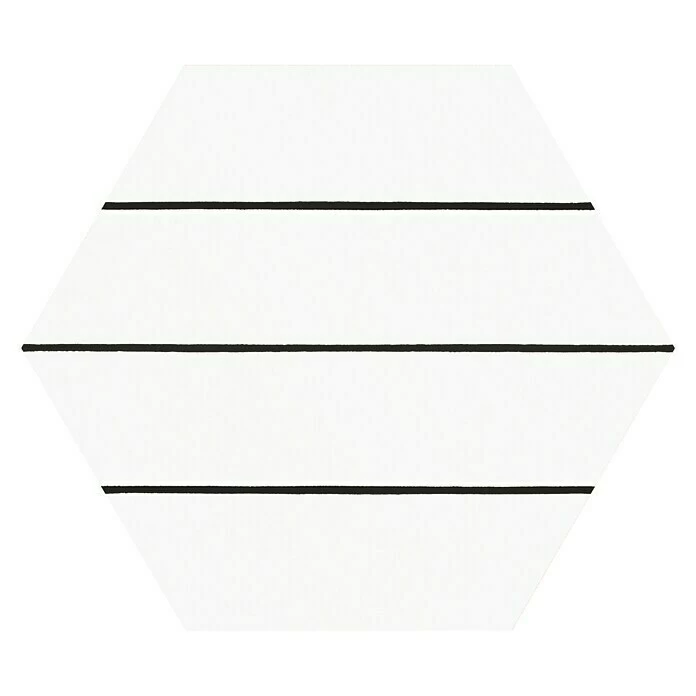 BAUHAUS Feinsteinzeugfliese Hexagon Porto Savona 22 X 25 Cm, Weiß/Schwarz, Matt 1 BAUHAUS Feinsteinzeugfliese Hexagon Porto Savona 22 X 25 Cm, Weiß/Schwarz, Matt