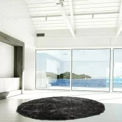 BAUHAUS Kayoom Teppich Rund Diamond Anthrazit, Durchmesser: 120 Cm, 100 % Polyester -Angebote Fliesen Store 12 3376