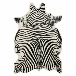 BAUHAUS Deko-Kunstfell Rodeo Zebra, Schwarz/Weiß, 200 X 150 Cm, 100 % Polyester