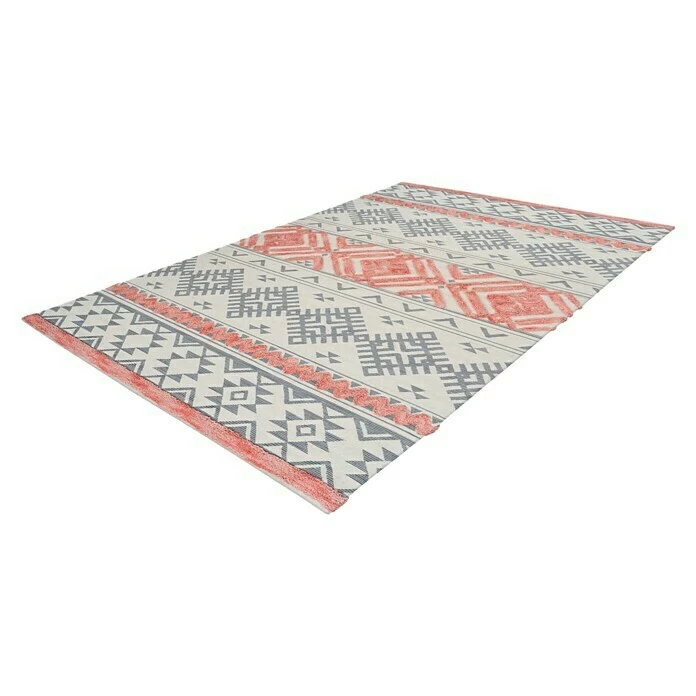 BAUHAUS Kayoom Flachgewebeteppich Ethnie Grau/Rot, 230 X 160 Cm, 100 % Baumwolle 2 BAUHAUS Kayoom Flachgewebeteppich Ethnie Grau/Rot, 230 X 160 Cm, 100 % Baumwolle – Bild 2