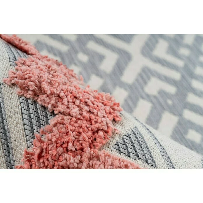 BAUHAUS Kayoom Flachgewebeteppich Ethnie Grau/Rot, 230 X 160 Cm, 100 % Baumwolle 3 BAUHAUS Kayoom Flachgewebeteppich Ethnie Grau/Rot, 230 X 160 Cm, 100 % Baumwolle – Bild 3