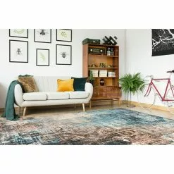 BAUHAUS Kayoom Kurzflorteppich Indiana Blau/Braun, 170 X 120 Cm, 100 % Baumwolle -Angebote Fliesen Store 12 3570