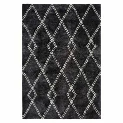 BAUHAUS Kayoom Hochflorteppich Orlando 125 Anthrazit, 290 X 200 Cm, 100 % Polyester