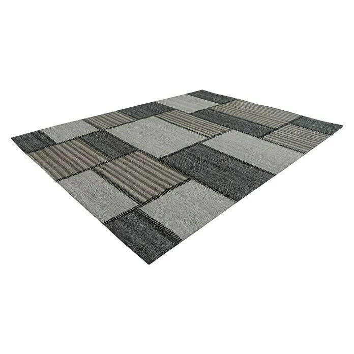 BAUHAUS Kayoom Flachgewebeteppich Phönix Grau/Braun, 170 X 120 Cm, 75 % Wolle, 20 % Baumwolle, 5 % Polyester 2 BAUHAUS Kayoom Flachgewebeteppich Phönix Grau/Braun, 170 X 120 Cm, 75 % Wolle, 20 % Baumwolle, 5 % Polyester – Bild 2