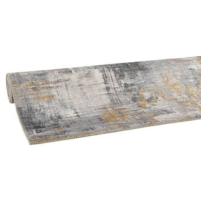 BAUHAUS Teppich Prima Grau/Gelb, 150 X 80 Cm, 100 % Polyester 2 BAUHAUS Teppich Prima Grau/Gelb, 150 X 80 Cm, 100 % Polyester – Bild 2