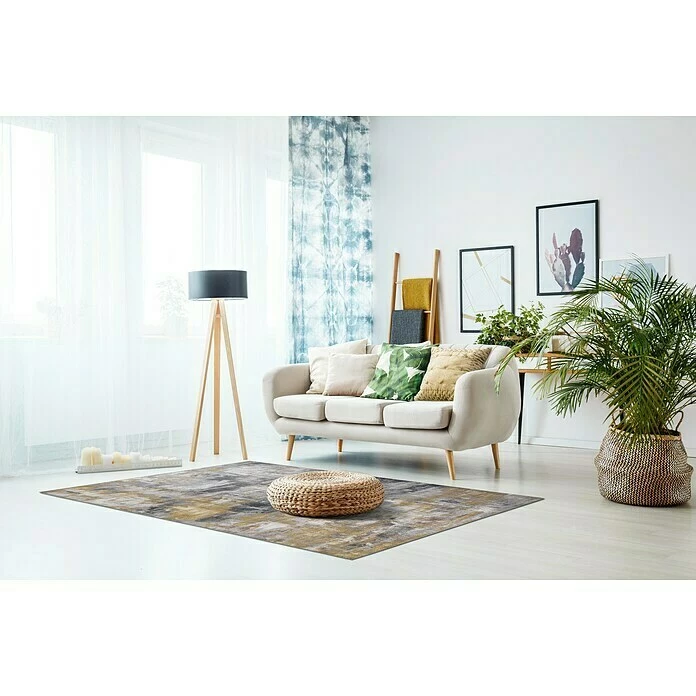 BAUHAUS Teppich Prima Grau/Gelb, 150 X 80 Cm, 100 % Polyester 3 BAUHAUS Teppich Prima Grau/Gelb, 150 X 80 Cm, 100 % Polyester – Bild 3