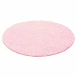 BAUHAUS Hochflorteppich Life 1500 Pink, Durchmesser: 80 Cm, 100% Polypropylen