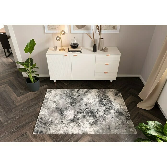 BAUHAUS Kurzflorteppich Pablo 704 Silber, 170 X 120 Cm, 50% Polyester, 50% Polypropylen 5 BAUHAUS Kurzflorteppich Pablo 704 Silber, 170 X 120 Cm, 50% Polyester, 50% Polypropylen – Bild 5