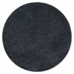 BAUHAUS Kurzflorteppich Ata 7000 Grau, Durchmesser: 200 Cm, 100% Polypropylen