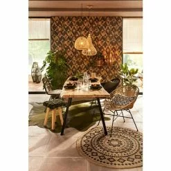 BAUHAUS Teppich Rund Mamda Natur/Schwarz, Durchmesser: 80 Cm, Jute -Angebote Fliesen Store 12 3910