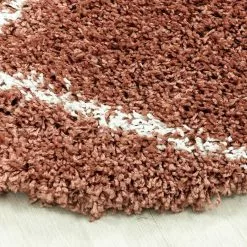 BAUHAUS Hochflorteppich Alvor 3401 Terra, Durchmesser: 80 Cm, 100% Polypropylen -Angebote Fliesen Store 12 3923