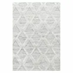 BAUHAUS Hochflorteppich Pisa 4703 Grau, 150 X 80 Cm, 100% Polypropylen