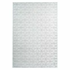 BAUHAUS Kayoom Hochflorteppich Vivica 125 Weiß/Blau, 230 X 160 Cm, 100 % Polyester