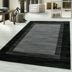 BAUHAUS Kurzflorteppich Base 2820 Schwarz, 100 X 60 Cm, 100% Polypropylen -Angebote Fliesen Store 12 4215
