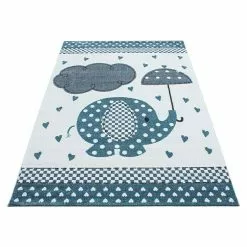 BAUHAUS Kurzflorteppich Kids 0570 Blau, 230 X 160 Cm, 100% Polypropylen