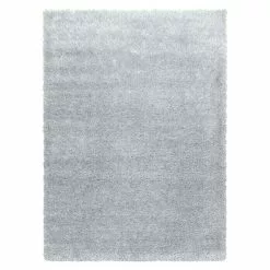BAUHAUS Hochflorteppich Brilliant 4200 Silber, 150 X 80 Cm, 100% Polyester