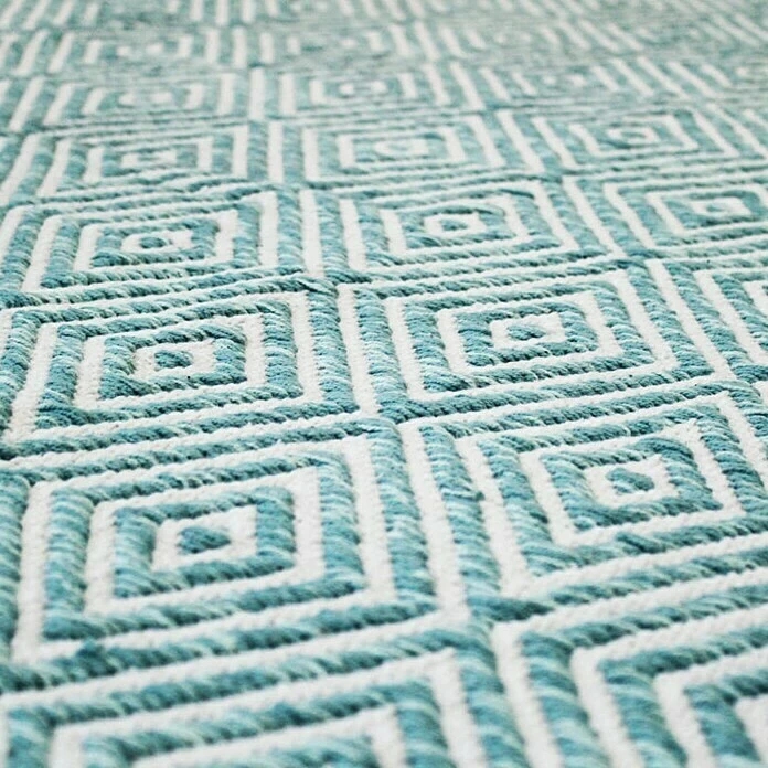 BAUHAUS Kayoom Teppich Cocktail 300 Türkis, L X B: 170 X 120 Cm, 100% Baumwolle 3 BAUHAUS Kayoom Teppich Cocktail 300 Türkis, L X B: 170 X 120 Cm, 100% Baumwolle – Bild 3
