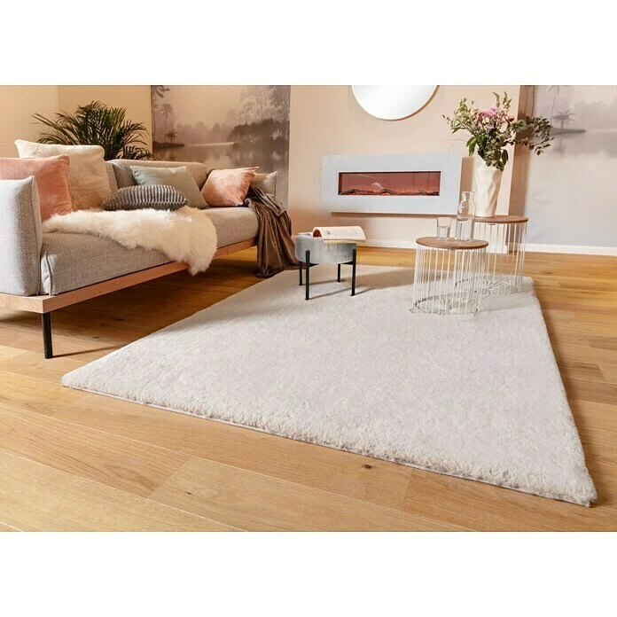BAUHAUS Hochflorteppich Happy Elfenbein, 230 X 160 Cm, 100 % Polyester (Flor) 5 BAUHAUS Hochflorteppich Happy Elfenbein, 230 X 160 Cm, 100 % Polyester (Flor) – Bild 5