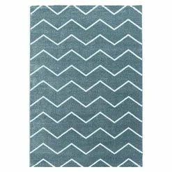 BAUHAUS Hochflorteppich Rio 4602 Blau, 150 X 80 Cm, 100% Polypropylen