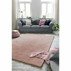 BAUHAUS Hochflorteppich Sugar Rosa, 180 X 120 Cm, 100 % Polyester -Angebote Fliesen Store 12 4480