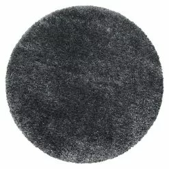 BAUHAUS Hochflorteppich Brilliant 4200 Grau, Durchmesser: 160 Cm, 100% Polyester