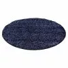 BAUHAUS Hochflorteppich Life 1500 Navy, Durchmesser: 80 Cm, 100% Polypropylen