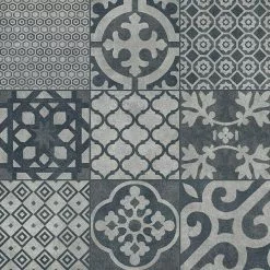 BAUHAUS Ambiente By Palazzo Feinsteinzeugfliese Vintage 20 X 20 Cm, Schwarz, Matt -Angebote Fliesen Store 12 470