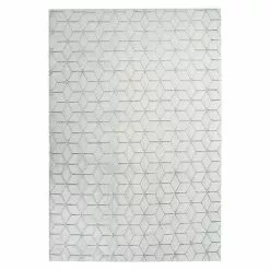 BAUHAUS Kayoom Hochflorteppich Vivica 125 Weiß/Anthrazit, 160 X 120 Cm, 100 % Polyester