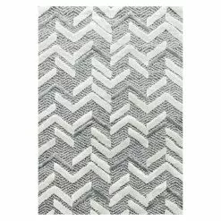 BAUHAUS Hochflorteppich Pisa 4705 Grau, 370 X 280 Cm, 100% Polypropylen