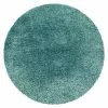 BAUHAUS Hochflorteppich Brilliant 4200 Aqua, Durchmesser: 80 Cm, 100% Polyester