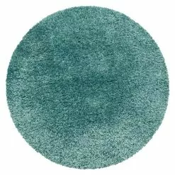 BAUHAUS Hochflorteppich Brilliant 4200 Aqua, Durchmesser: 80 Cm, 100% Polyester