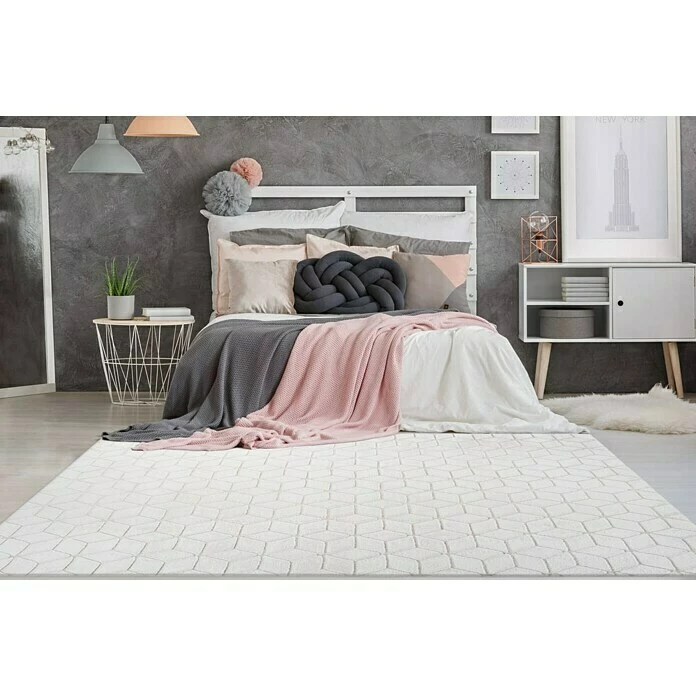 BAUHAUS Kayoom Hochflorteppich Vivica 125 Weiß/Creme, 230 X 160 Cm, 100 % Polyester 4 BAUHAUS Kayoom Hochflorteppich Vivica 125 Weiß/Creme, 230 X 160 Cm, 100 % Polyester – Bild 4