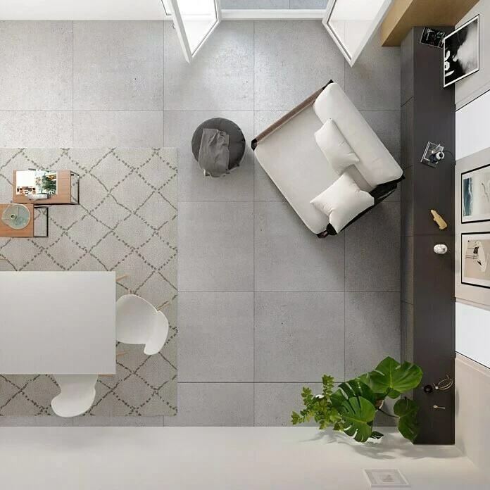 BAUHAUS Feinsteinzeugfliese Homestone Grey 100 X 100 Cm, Grau, Matt 6 BAUHAUS Feinsteinzeugfliese Homestone Grey 100 X 100 Cm, Grau, Matt – Bild 6